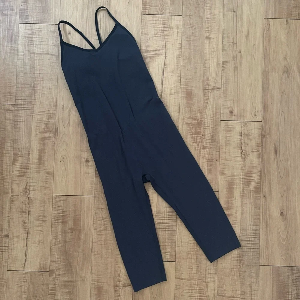 Nike Capri Black and Neon Green One Piece Unitard